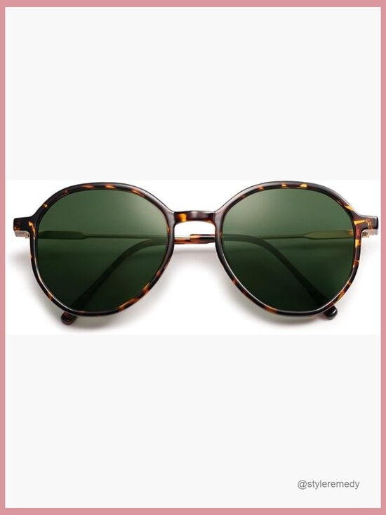 Hexagon Round Sunglasses with UV400 Protection Plastic Frame main image 5